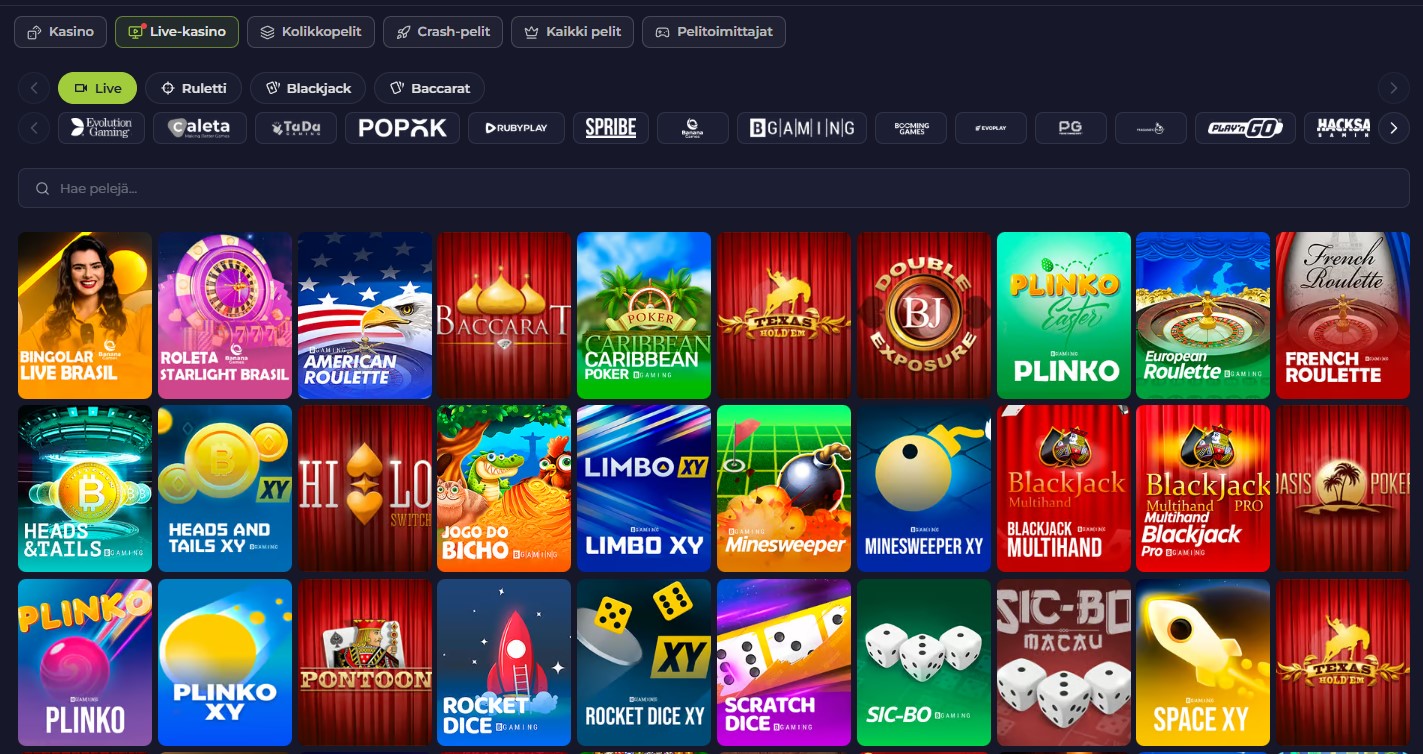 Bet7K — interface